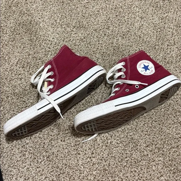 Dark red/maroon high top converse - Picture 5 of 6